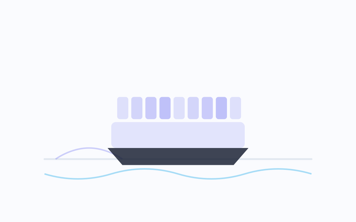 Shipping lines illustration